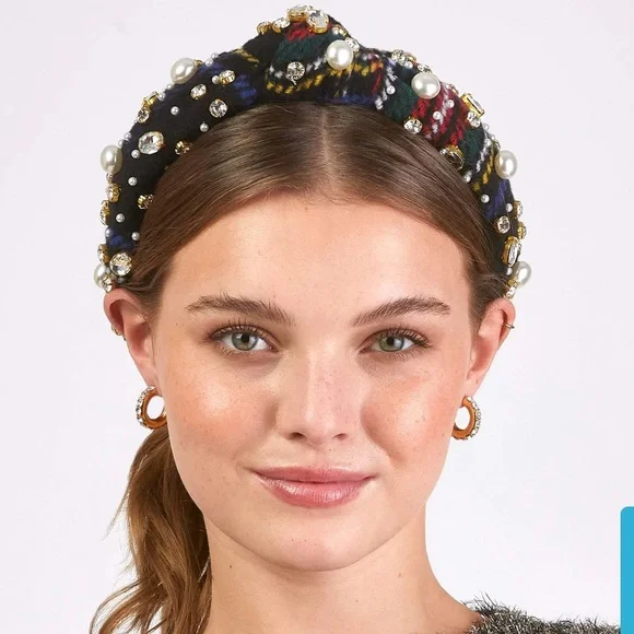 Lele Sadoughi Crystal Chubbie Pave Huggie  Hoops - Picture 4 of 7